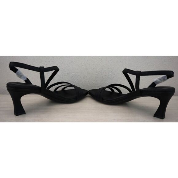 Naturalizer I9063S1001 WMN Sz 7.5M Black Faux Leather Galaxy Dress Sandals - Picture 10 of 16